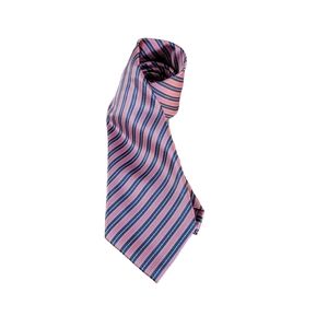 Pink/Baby Blue Stripped Men's Hand Made Tie
